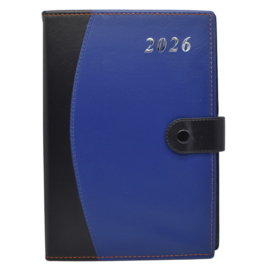 Agenda 2026 símil cuero azul.