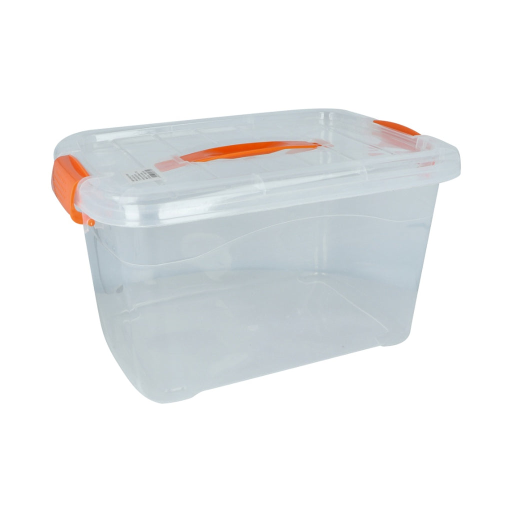 Caja organizadora plástica con tapa y asas 40 x 27 x 21 cm