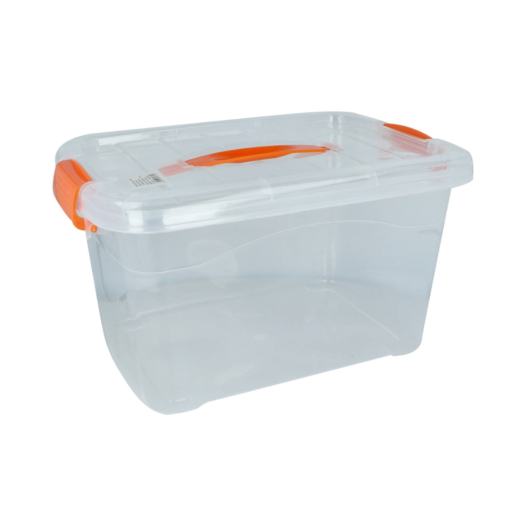 Caja organizadora plástica con tapa y asas 40 x 27 x 21 cm