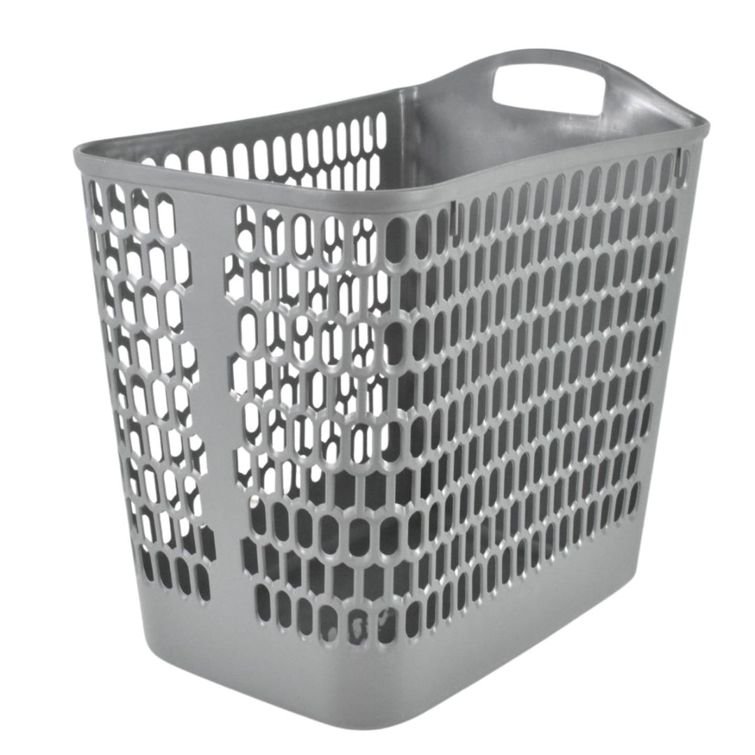 Canasto plástico gris 28x20x28.5cm