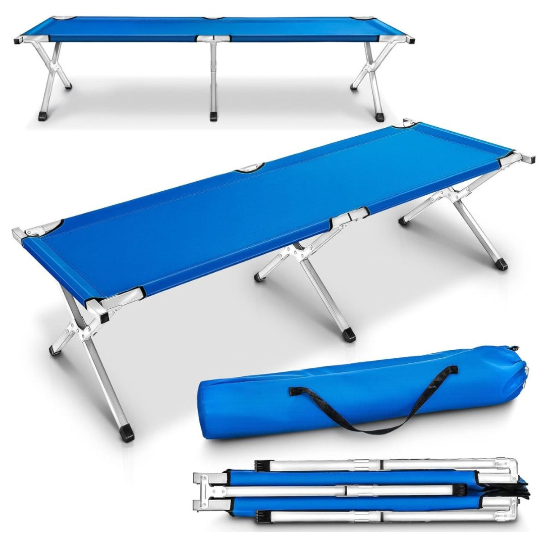 Catre de aluminio plegable  181x62x43cm