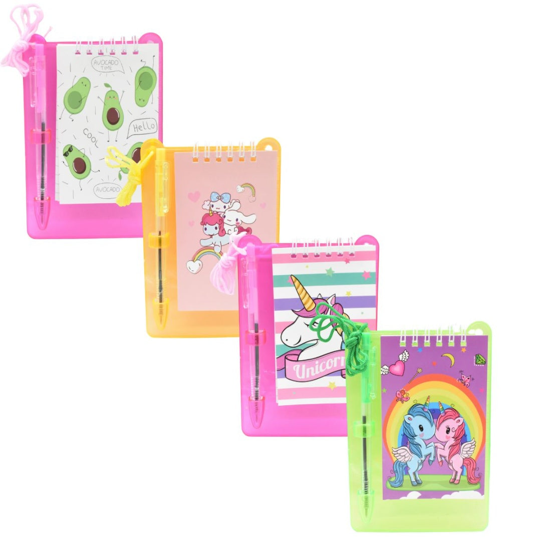 Libreta de notas con regla y lapicera 10x16cm