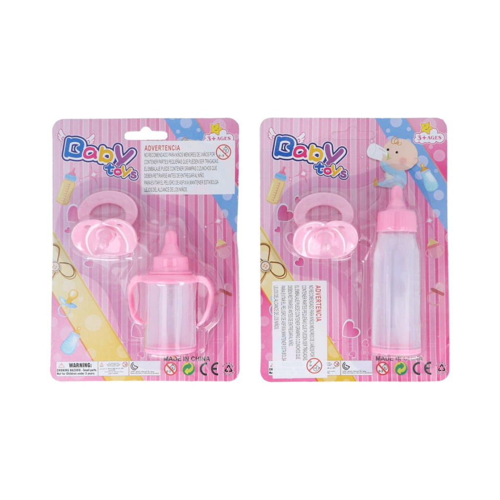 Mamadera mágica de juguete con chupete 12 x 4 cm