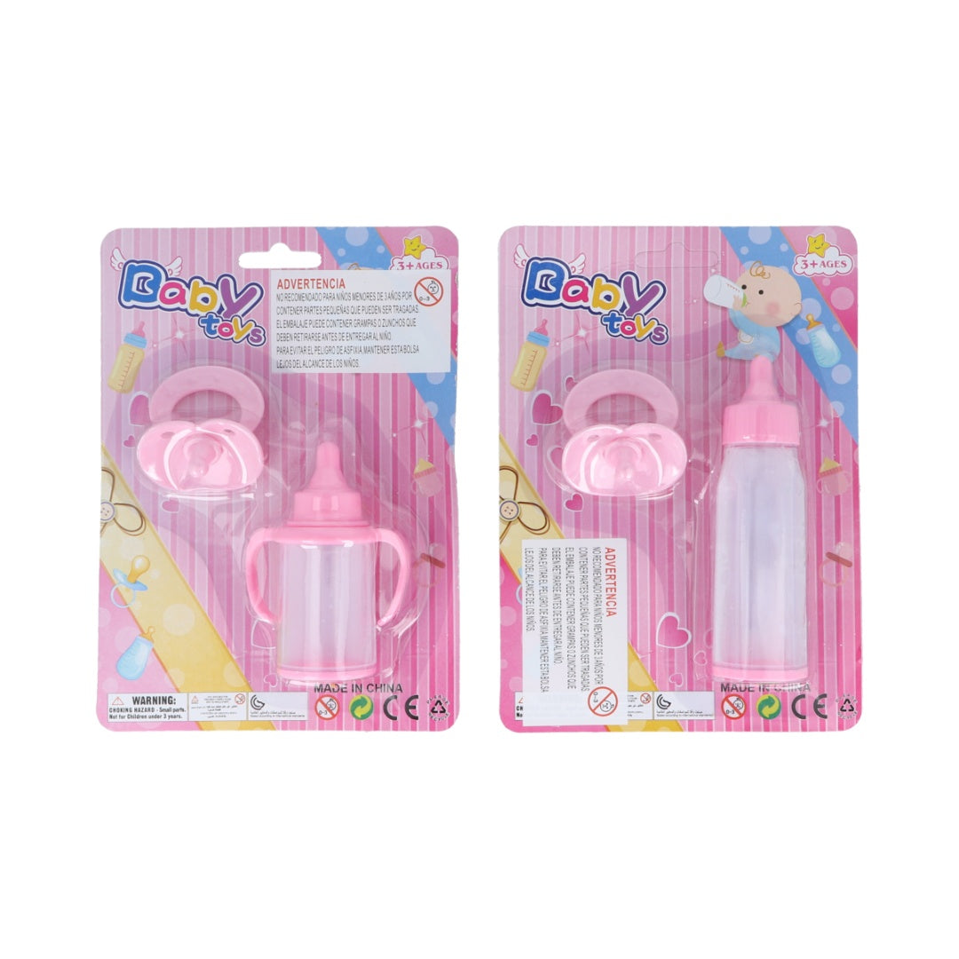 Mamadera mágica de juguete con chupete 12 x 4 cm