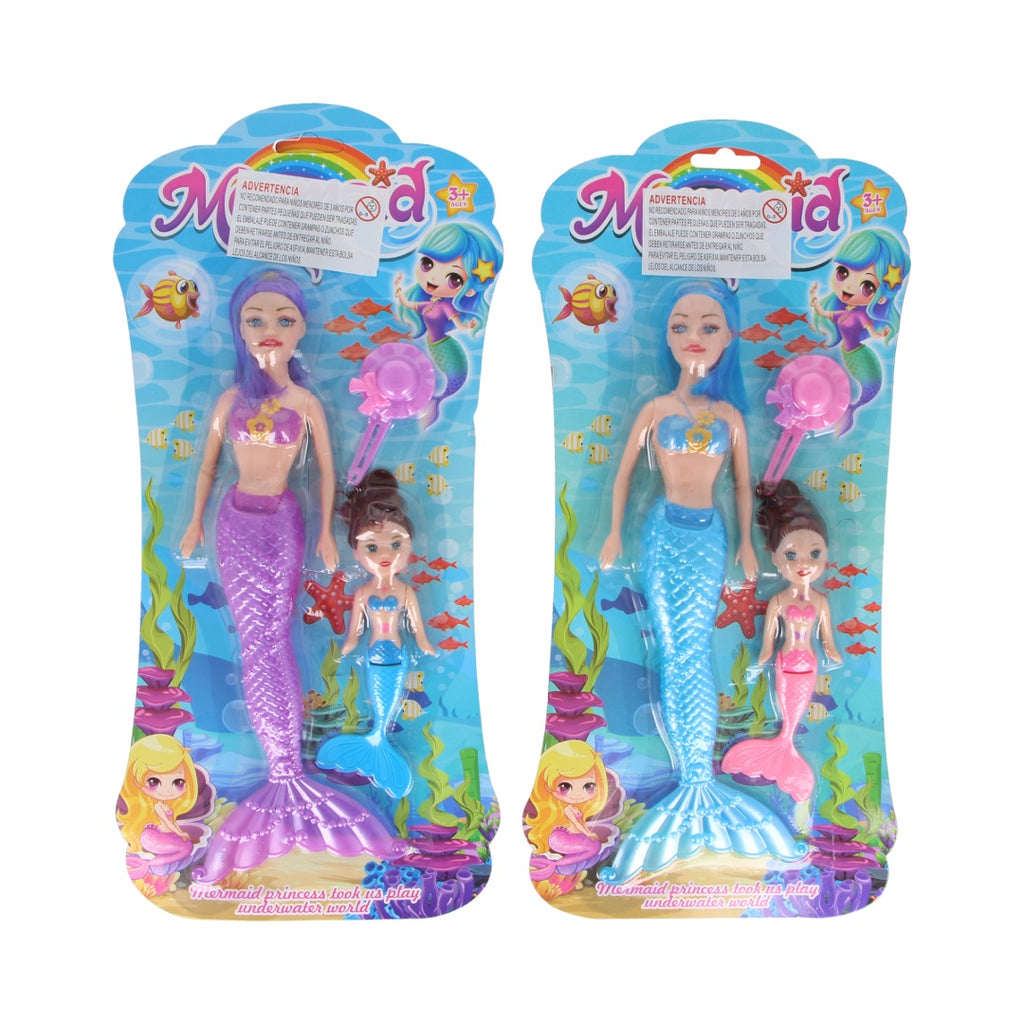 Muñeca sirena en blíster 41x18 cm.