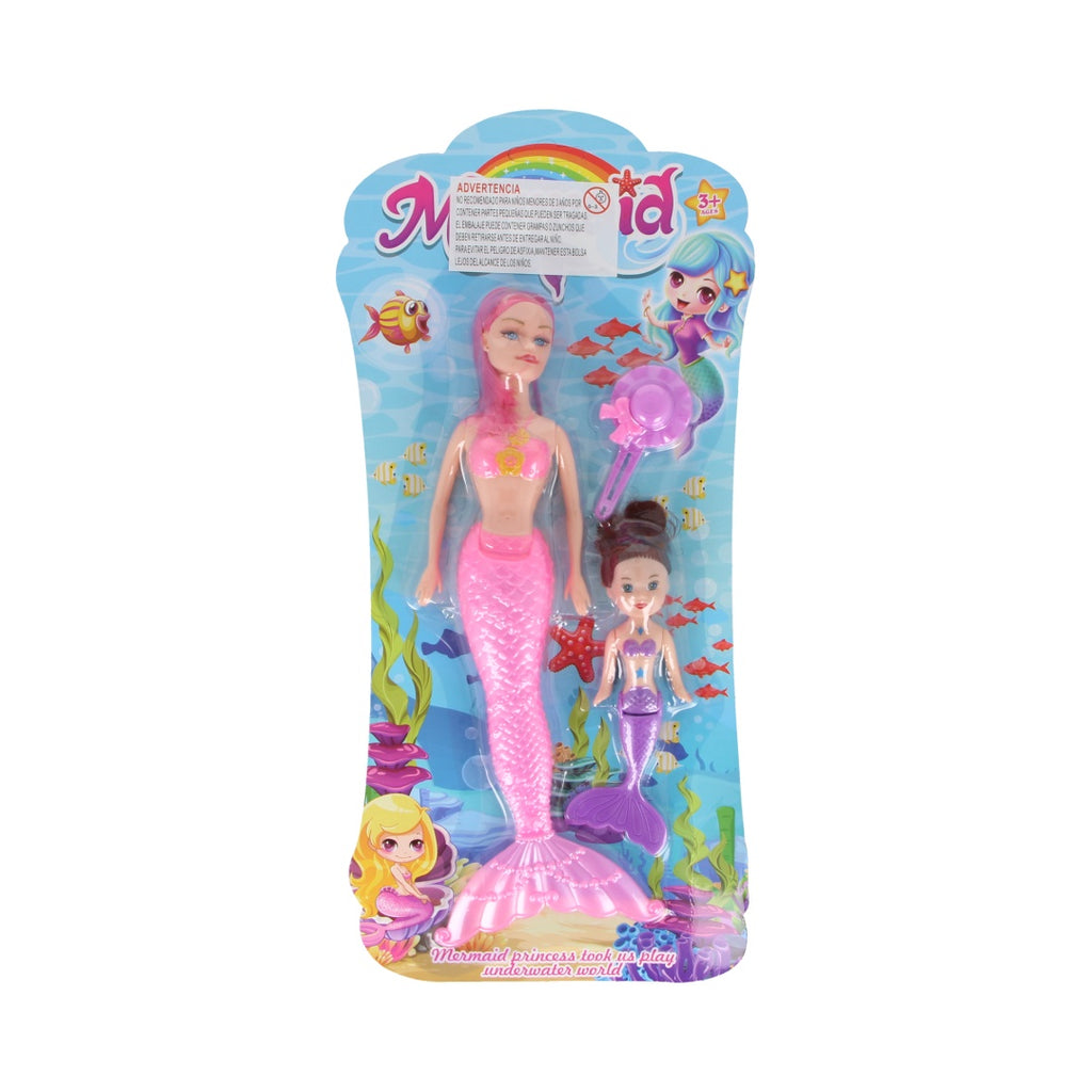 Muñeca sirena en blíster 41x18 cm.