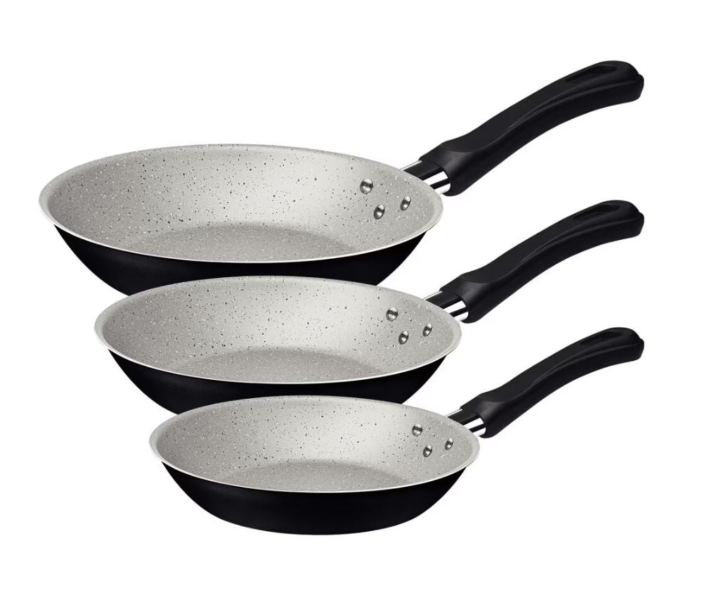 Set de sartenes Tramontina caribe negro x 3 unidades