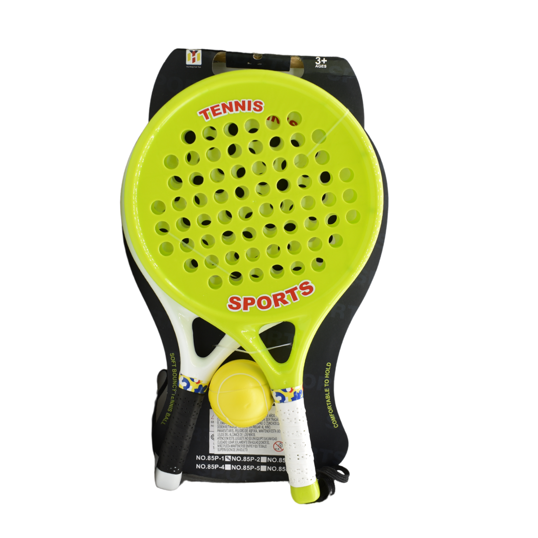 Set de raquetas de tenis con mango de goma y pelota 40x22cm