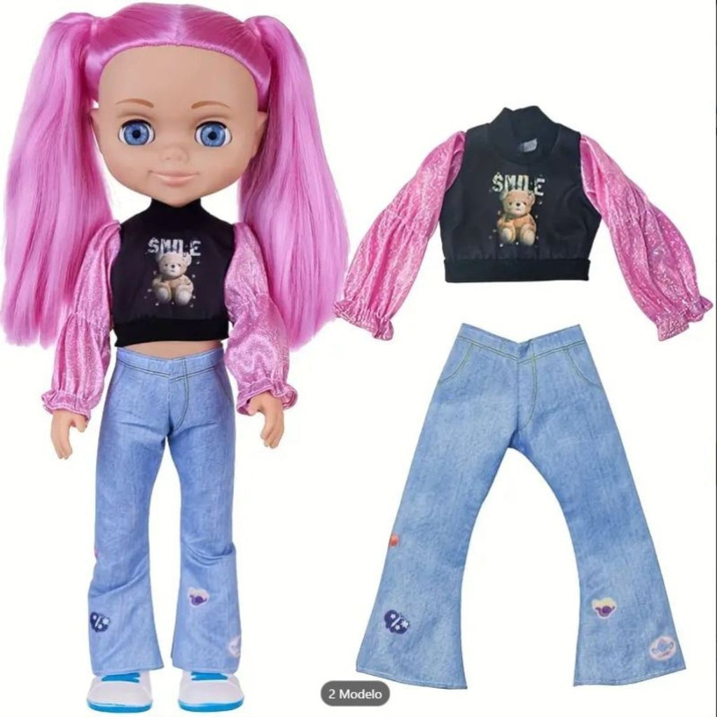 Muñeca fashion musical de goma 36cm