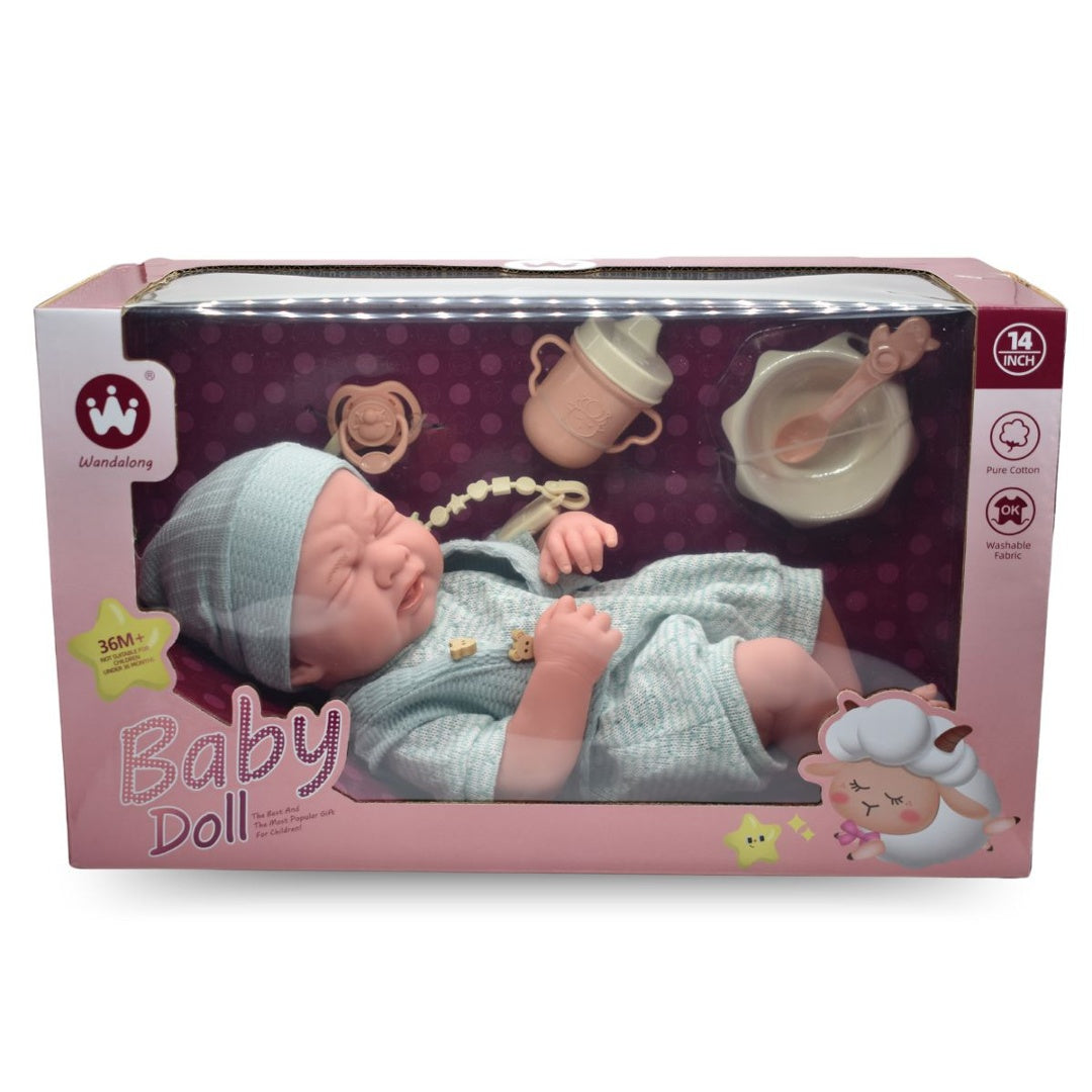 Muñeco bebé de goma realista 36cm