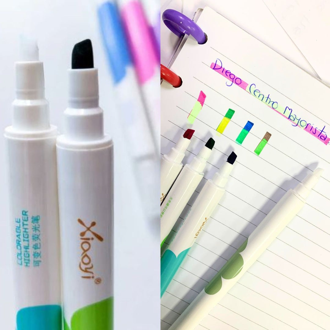 Marcadores resaltadores mágicos doble punta 10pcs