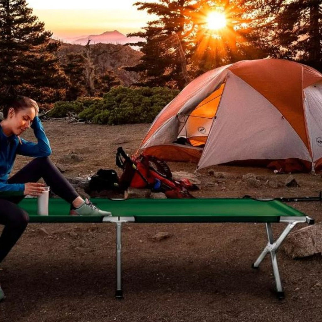 Catre de aluminio plegable  181x62x43cm