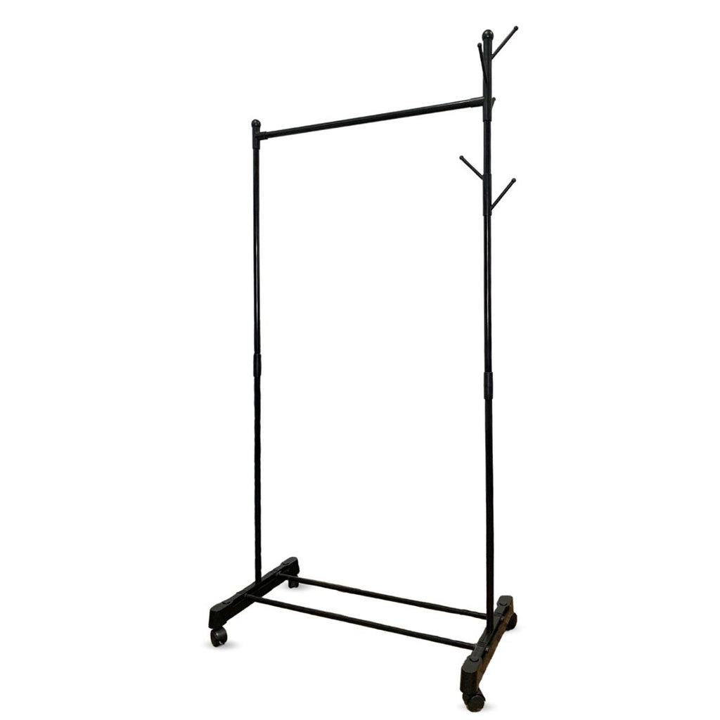 Perchero negro con ruedas 162x74.5x42cm