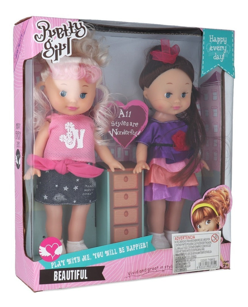 Set de muñecas x 2 - 25cm