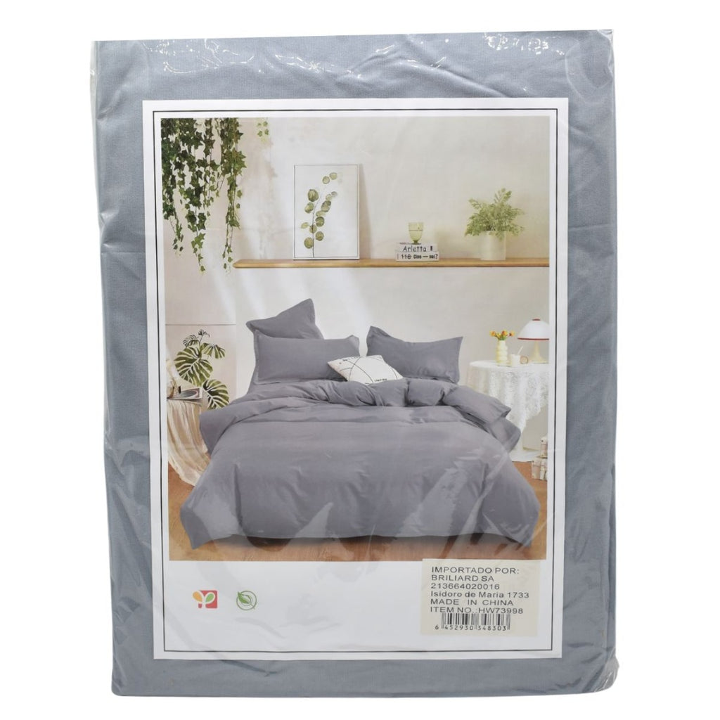 Juego de sábanas 2 plazas. Gris