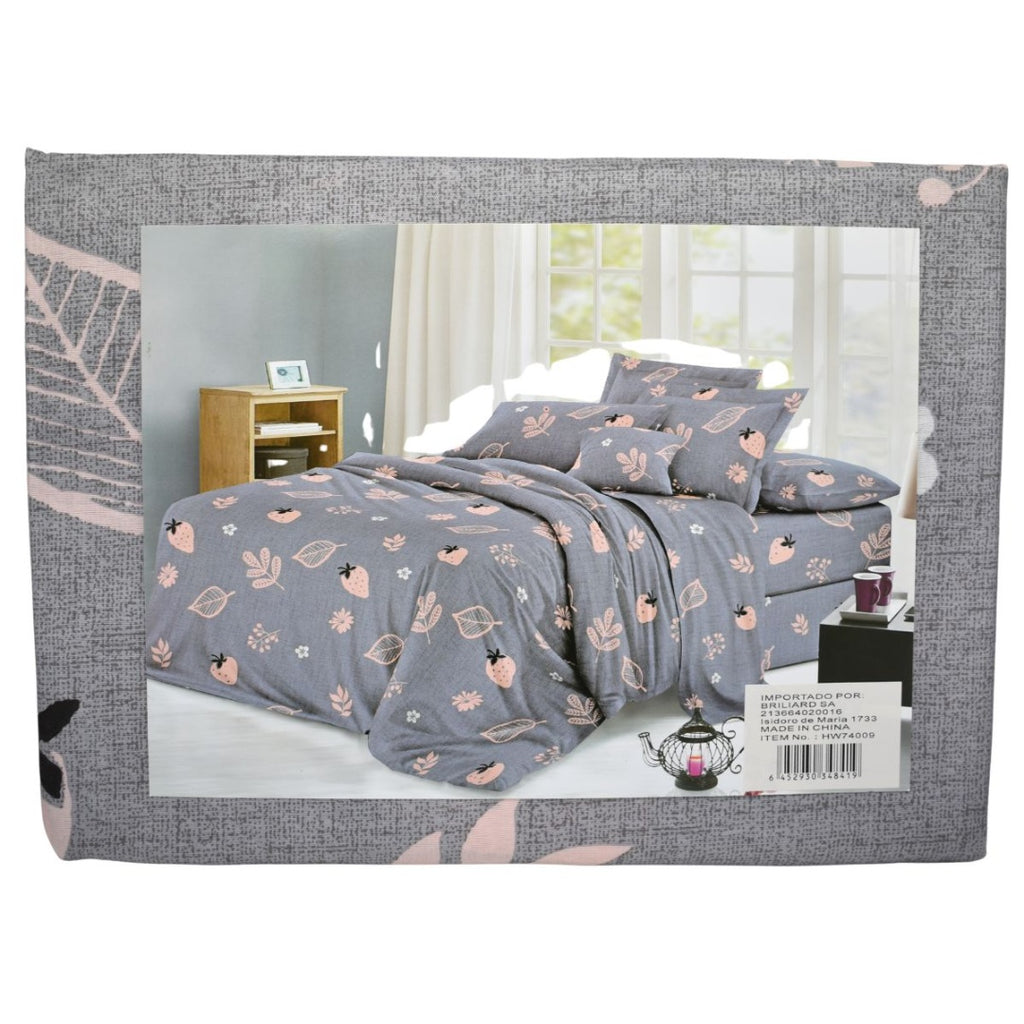 Juego de sábanas estampadas 1 plaza