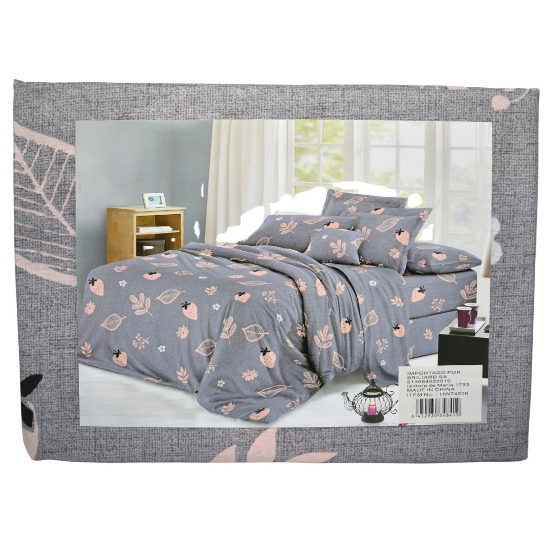 Juego de sábanas estampadas 1 plaza