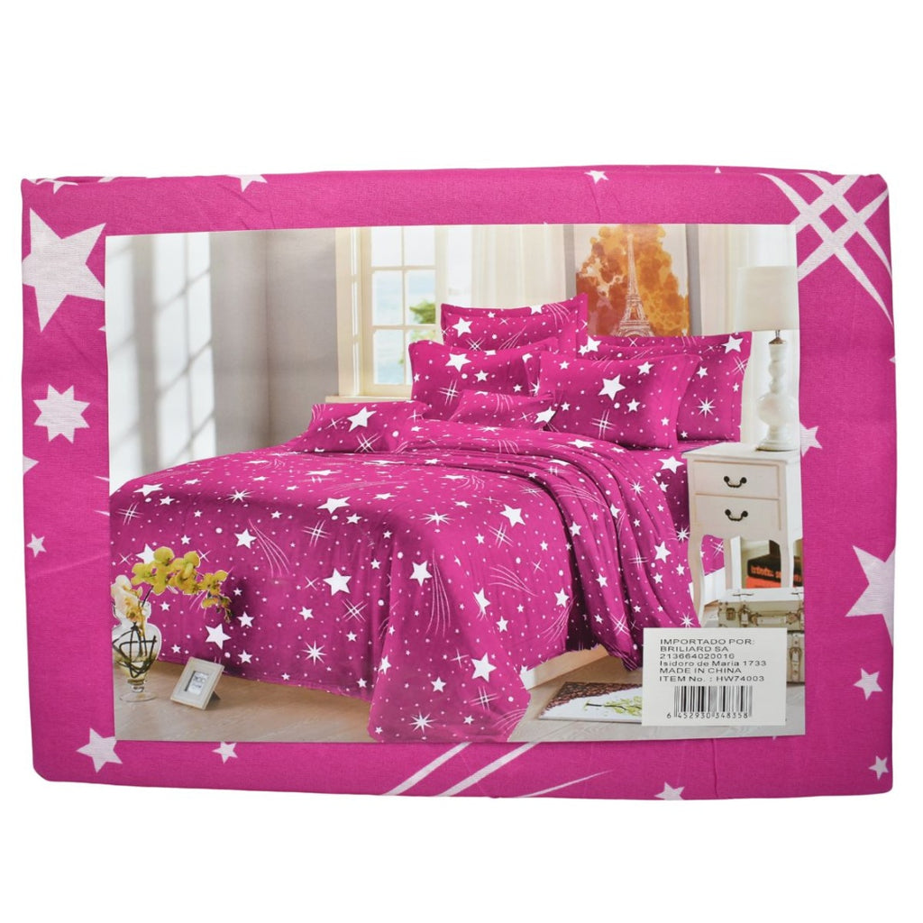 Juego de sábanas estampadas 1 plaza