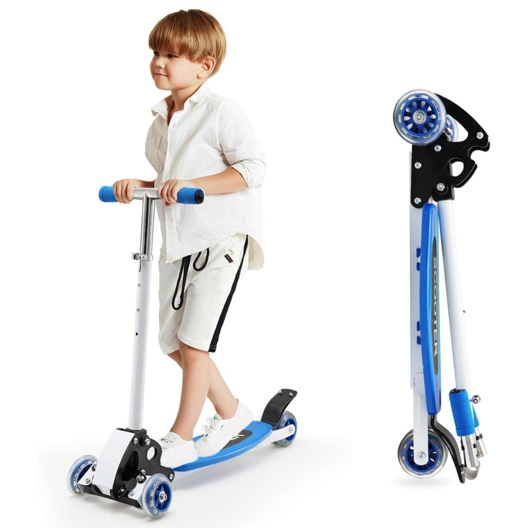 Tripatín scooter plegable. Azul