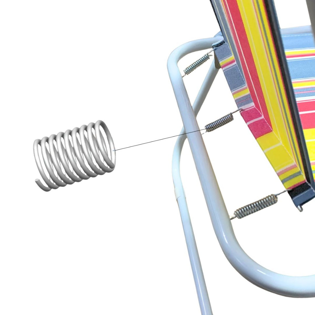 Silla plegable rayada 52 x 46 x 74 cm