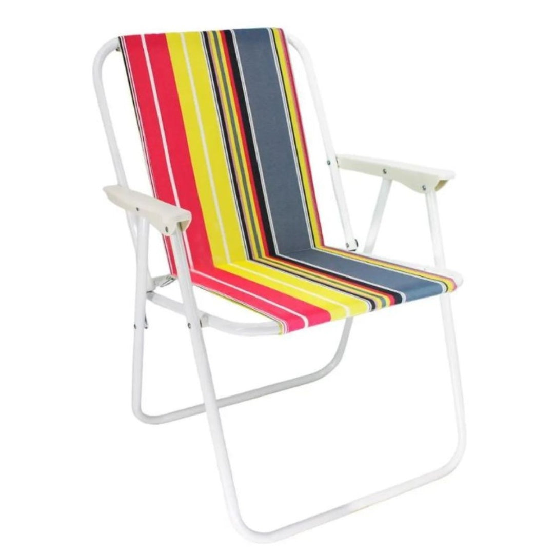 Silla plegable rayada 52 x 46 x 74 cm