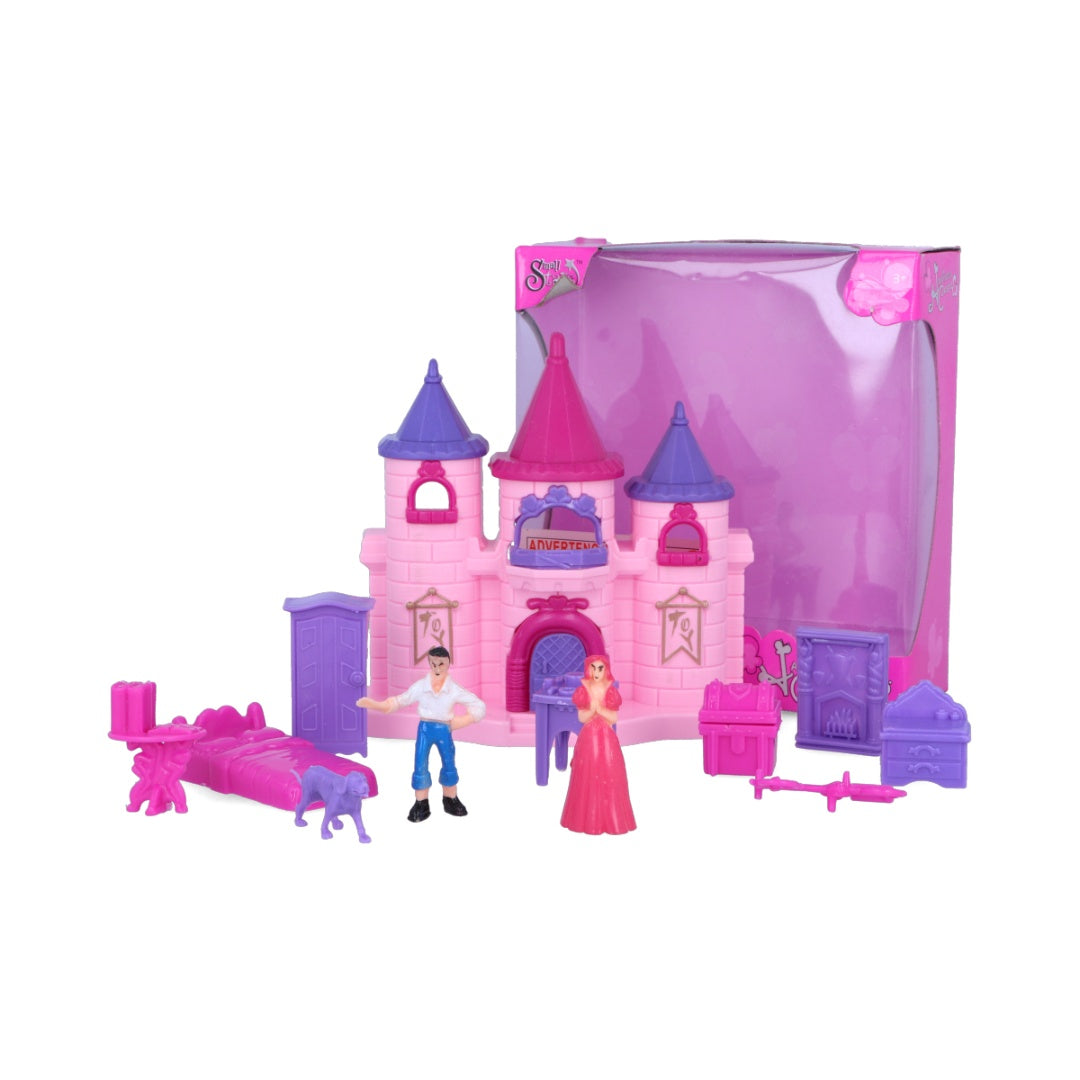 Castillo mini para muñecas con accesorios 13 x 13 x 5 cm