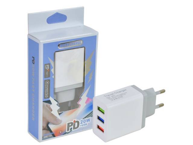 Adaptador cargador múltiple de carga rápida