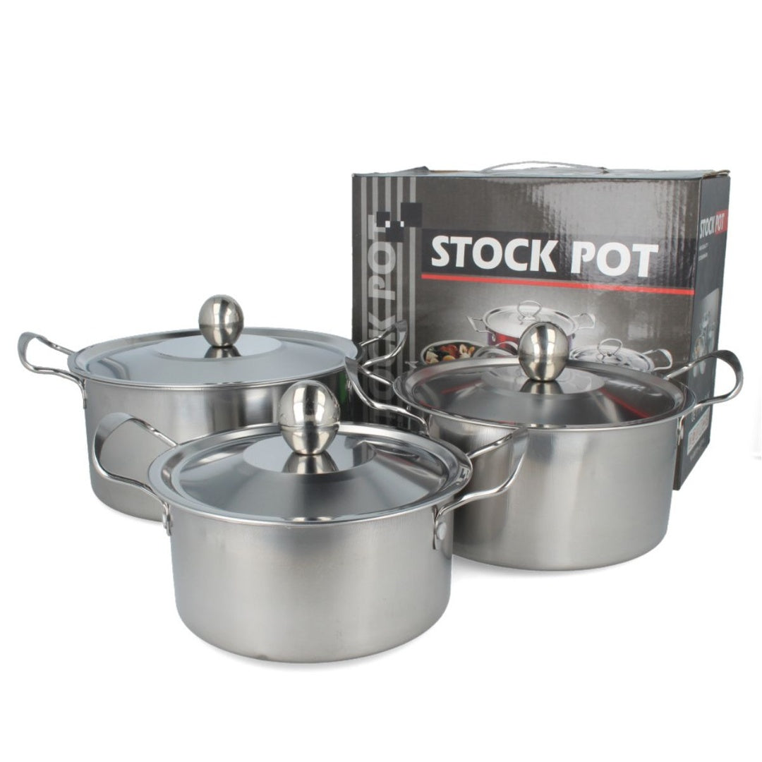 Set de ollas de aluminio x3 unidades