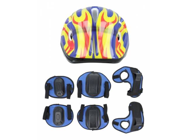 Set de protección - casco, coderas, rodilleras.